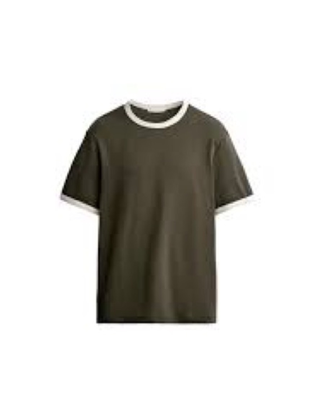 Zara Khaki Green Ringer T-shirt -Small